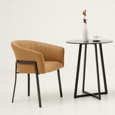 OT03 Minimalist Office Sintered Stone Round Coffee Side Table - Gavisco Office Furniture